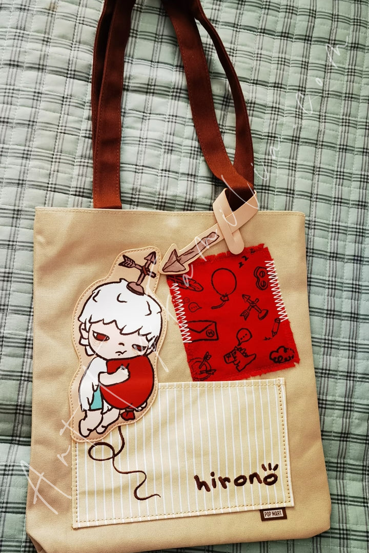 Popmart Hirono Mime Series Canvas Shoulder Bag