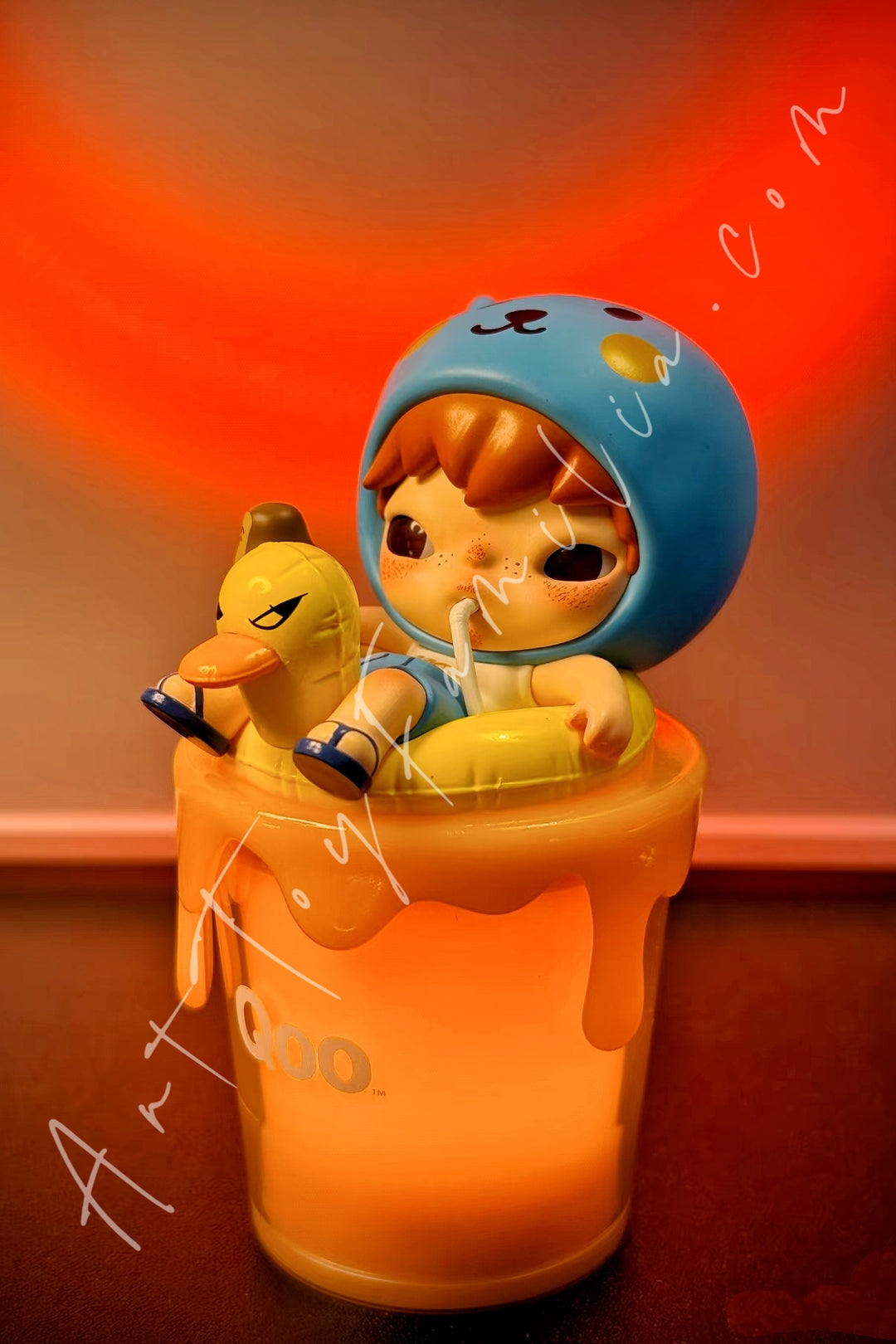 Popmart Hirono × Qoo Blush With Qoo Figurine