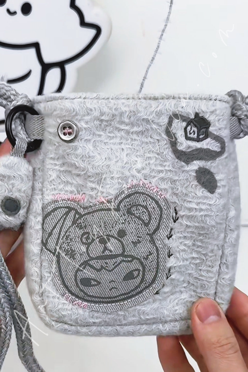 Popmart Hirono Road Journal Series Mini Bag Grey Gravel