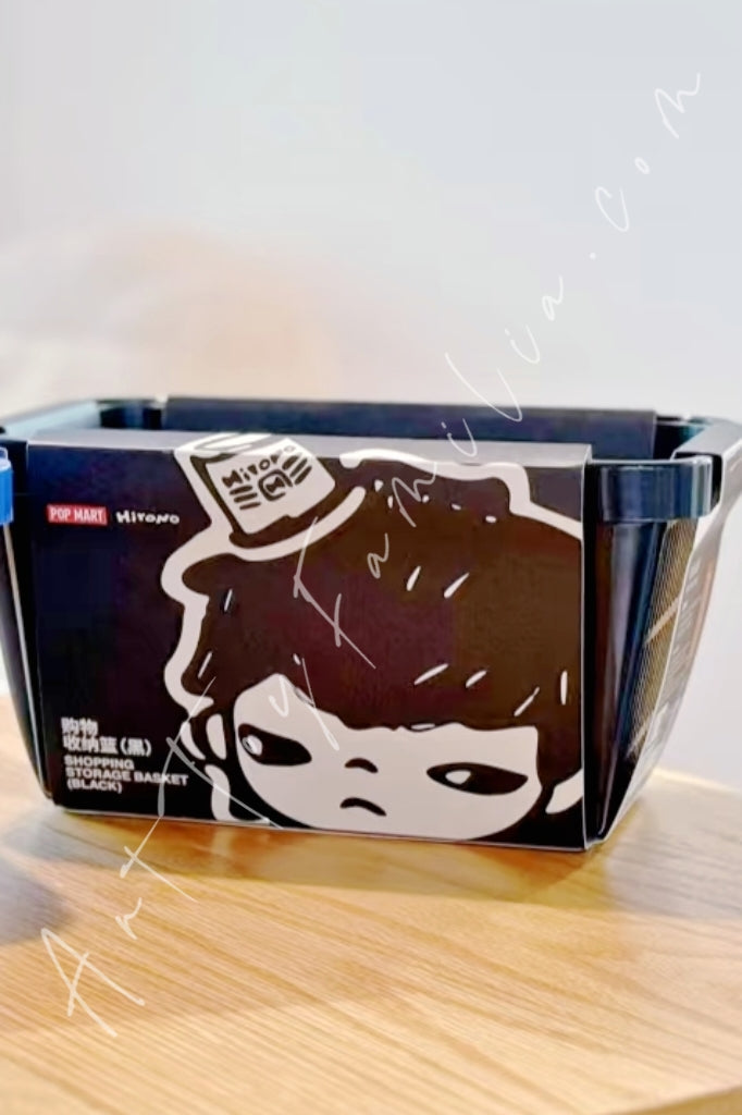 Popmart Hirono Shanghai Entrance To Your Shelter Series Shopping Storage Basket Black