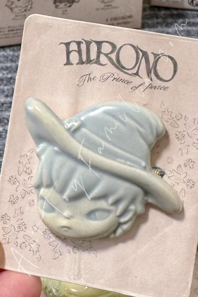 Popmart Hirono Whisper Within Ceramic Badge Blind Box Horn
