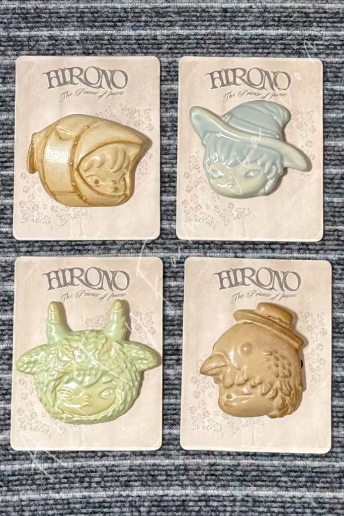 Popmart Hirono Whisper Within Ceramic Badge Blind Box Sealed Full Set