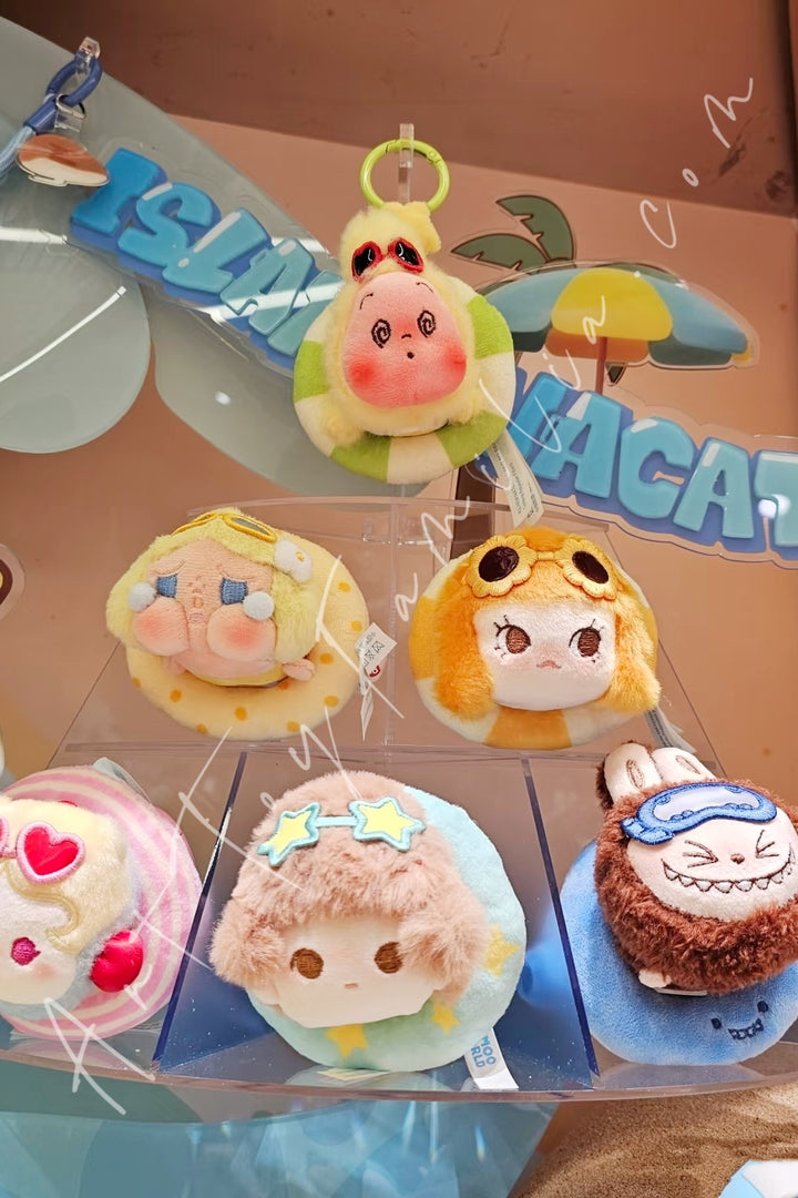 Popmart Island Vacation Series Mini Plush Pendant 6 Confirmed Regular Figures