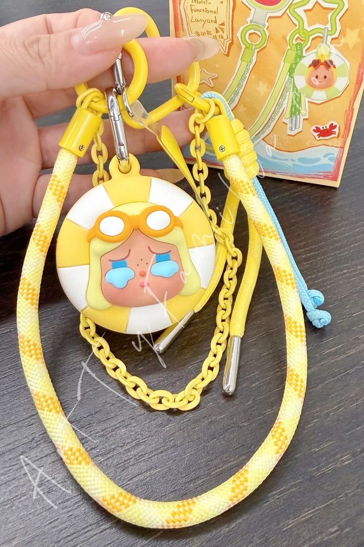 Popmart Island Vacation Series Multi-Functional Lanyard Crybaby Sun Bath