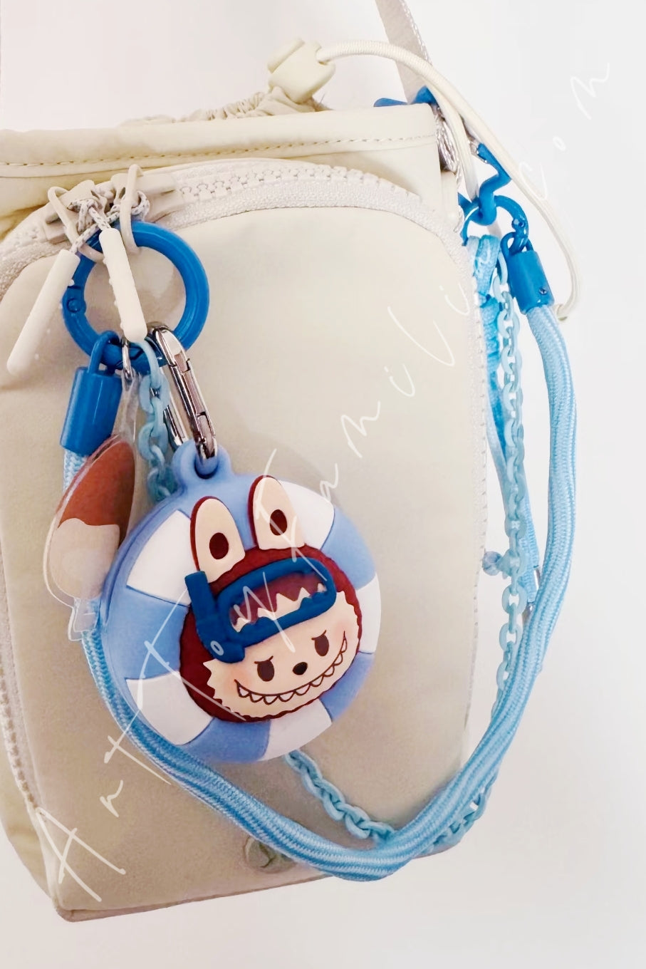 Popmart Island Vacation Series Multi-Functional Lanyard Labubu Shark Dive
