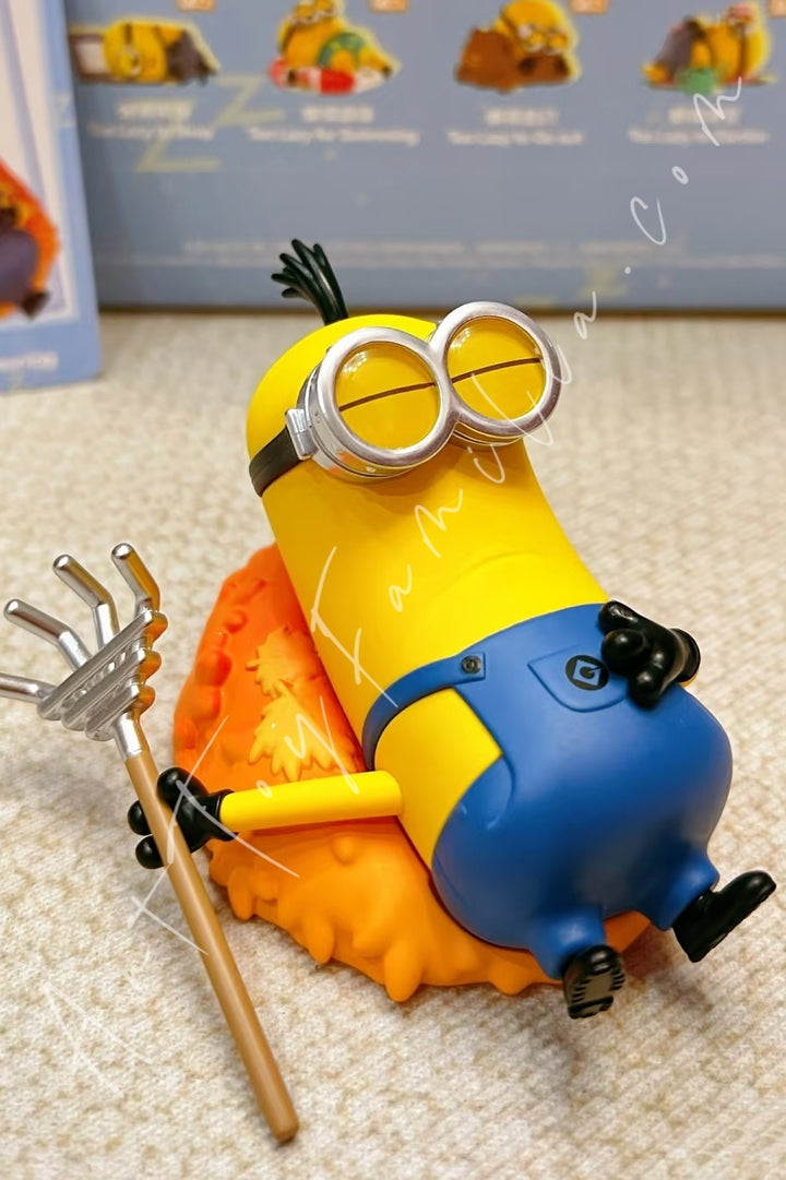 Popmart Minions Lazy Every Day Series Figures Too Lazy for Cleaning