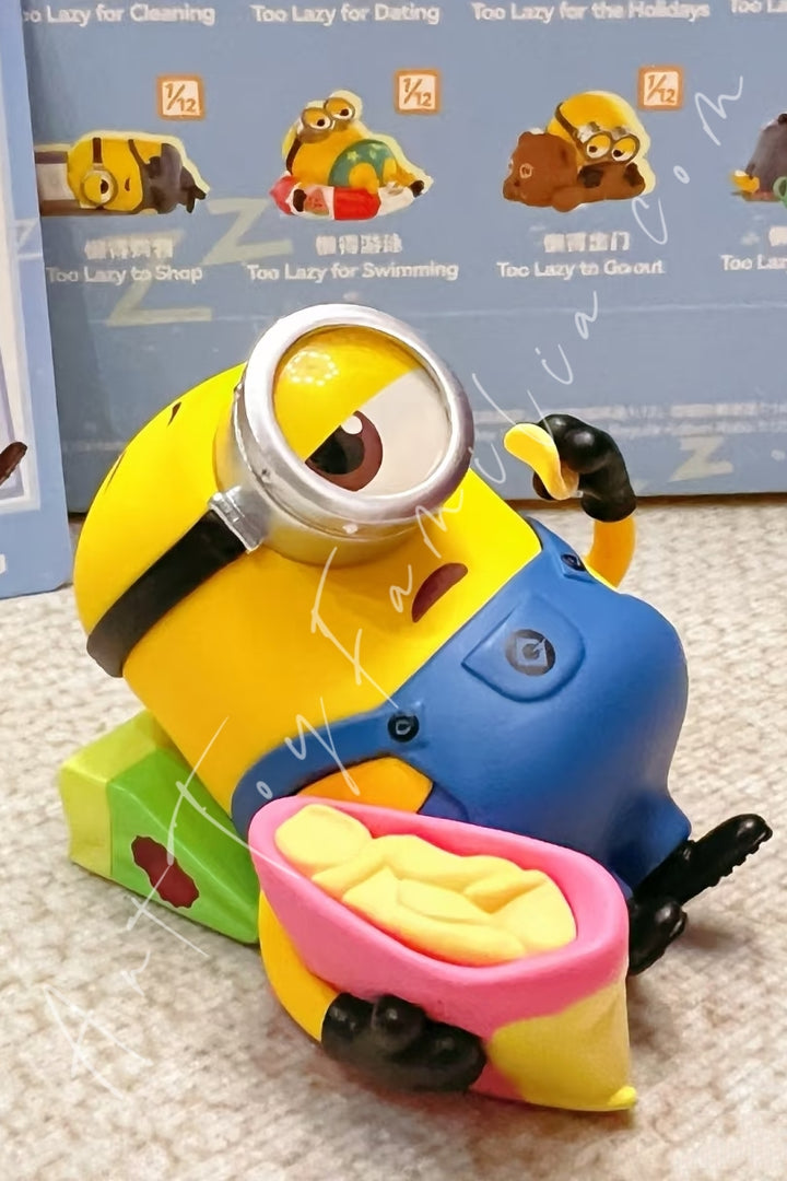 Popmart Minions Lazy Every Day Series Figures Too Lazy for Dating
