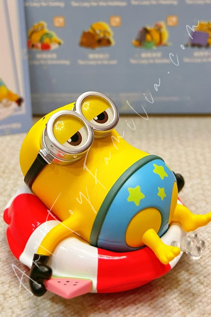 Popmart Minions Lazy Every Day Series Figures Too Lazy for Swimming