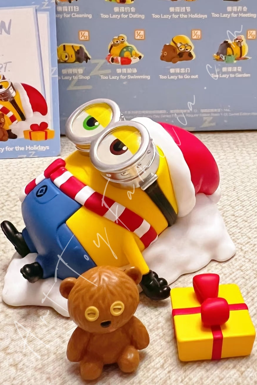 Popmart Minions Lazy Every Day Series Figures Too Lazy for the Holidays