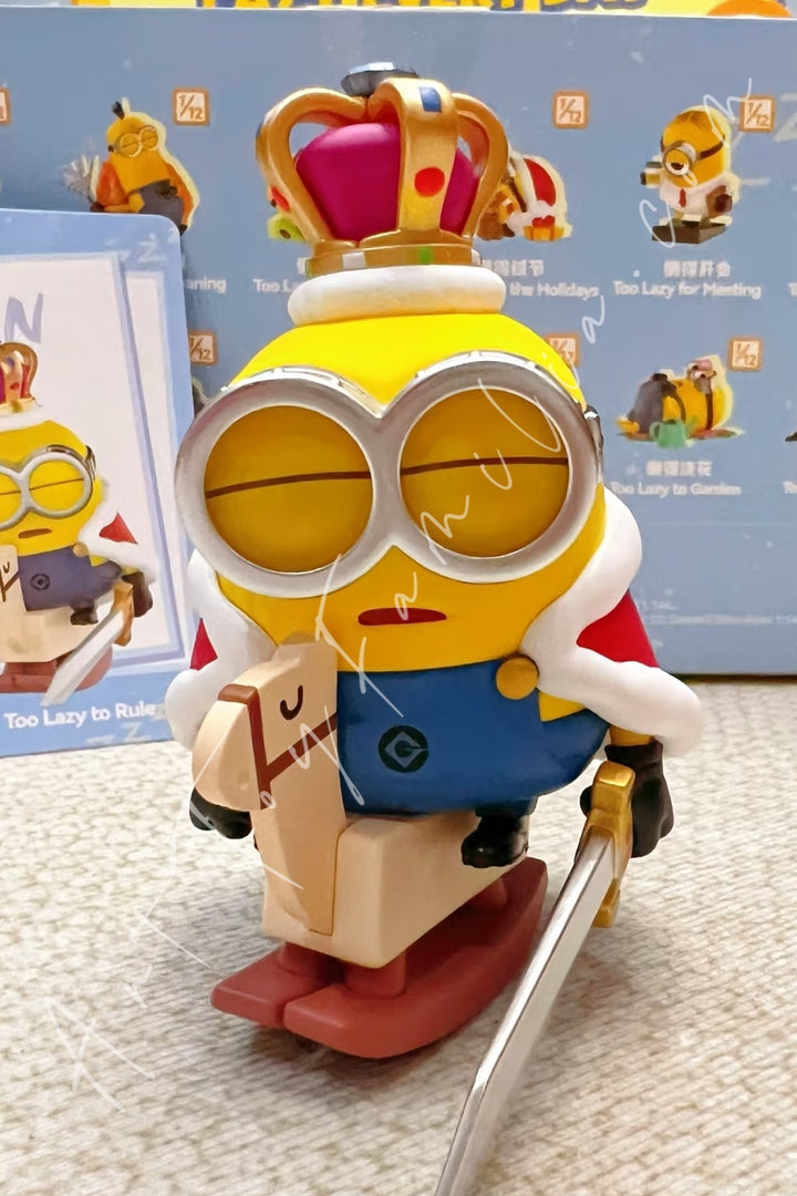 Popmart Minions Lazy Every Day Series Figures Too Lazy to Rule