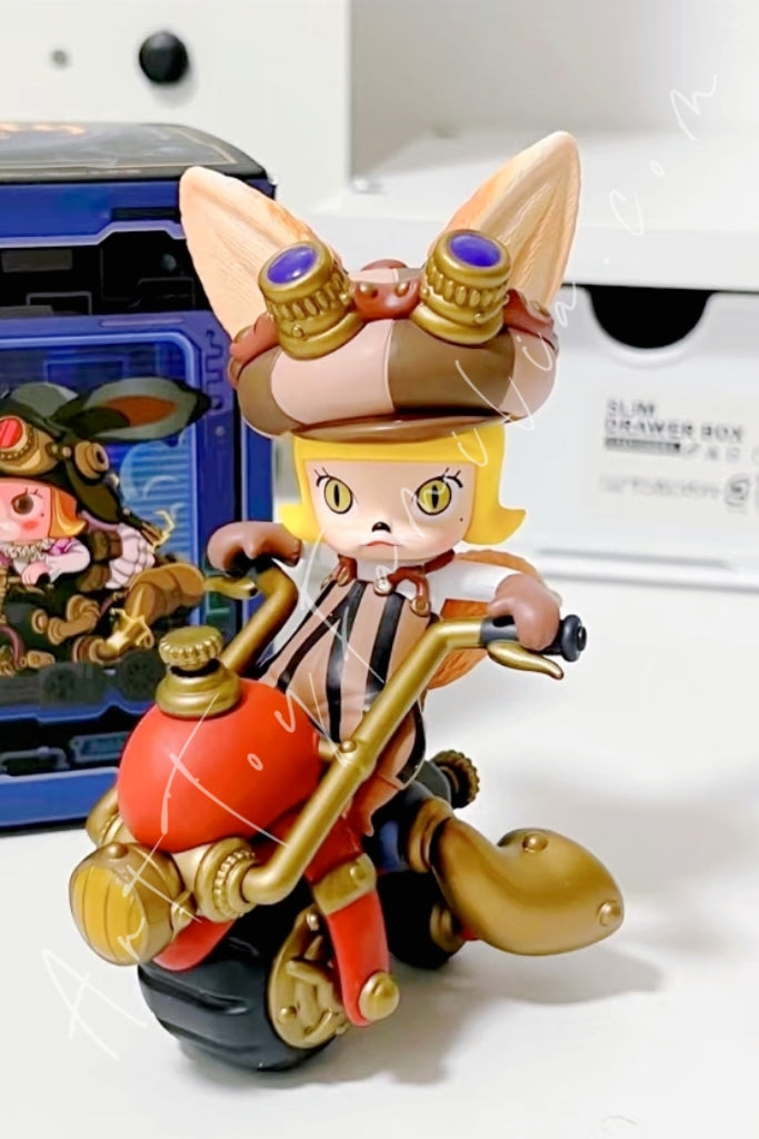 Popmart Molly Steam Punk Animal Bike Series Fox