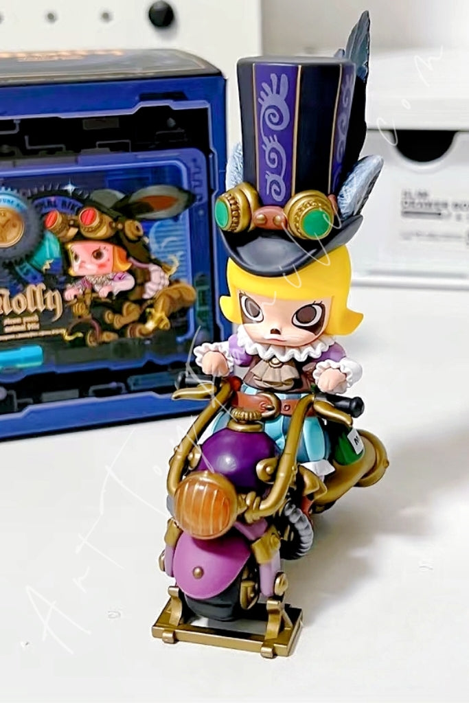 Popmart Molly Steam Punk Animal Bike Series Raccoon