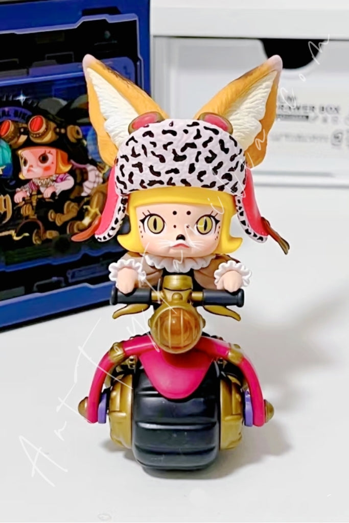 Popmart Molly Steam Punk Animal Bike Series Serval Cat