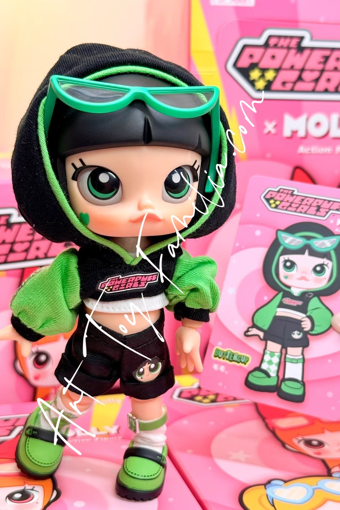 り*チ様 POPMART MOLLY × パワーパフ ガールズ アクションフィギ Popmart_Molly_The_Powerpuff_Gi