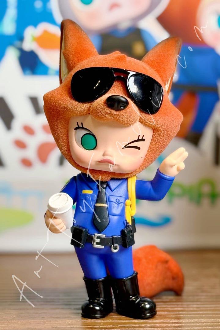 Popmart Molly Zootopia 2 Series Nick in Uniform