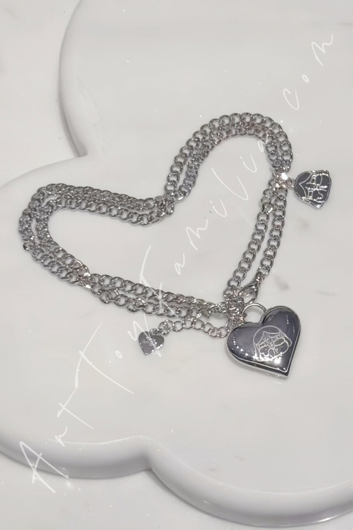 Popmart POPOP Jewelry Crybaby Crying For Love Series Heart Necklace