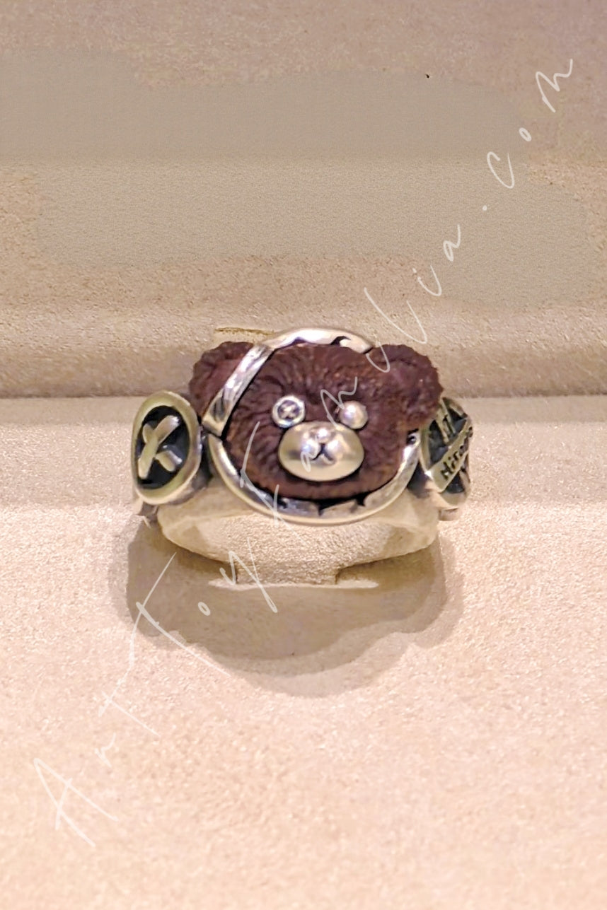Popmart POPOP Jewelry Hirono Fight For Joy Series Bear Ring