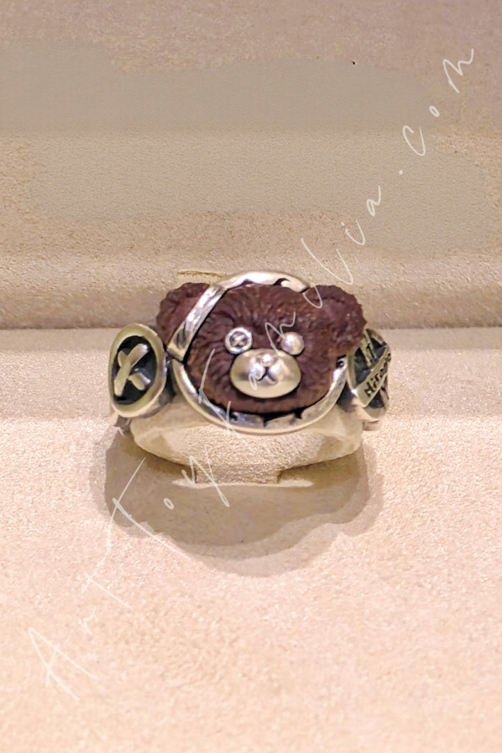 Popmart POPOP Jewelry Hirono Fight For Joy Series Bear Ring