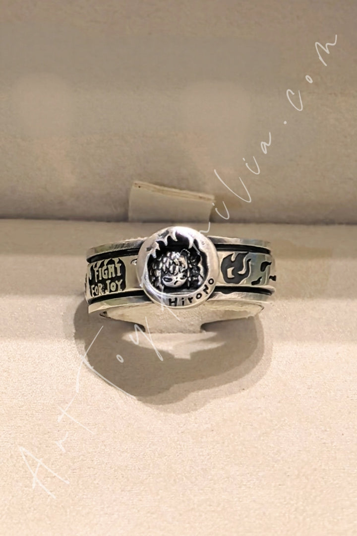Popmart POPOP Jewelry Hirono Fight For Joy Series Challenge Letter Ring