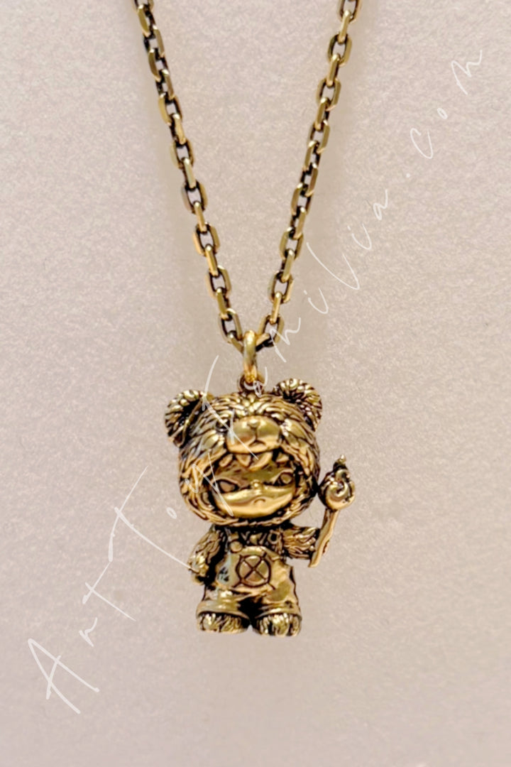 Popmart POPOP Jewelry Hirono Fight For Joy Series Resolute Flame Necklace