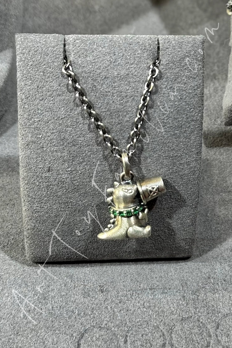 Popmart POPOP Jewelry Hirono Series Dinosaur Necklace