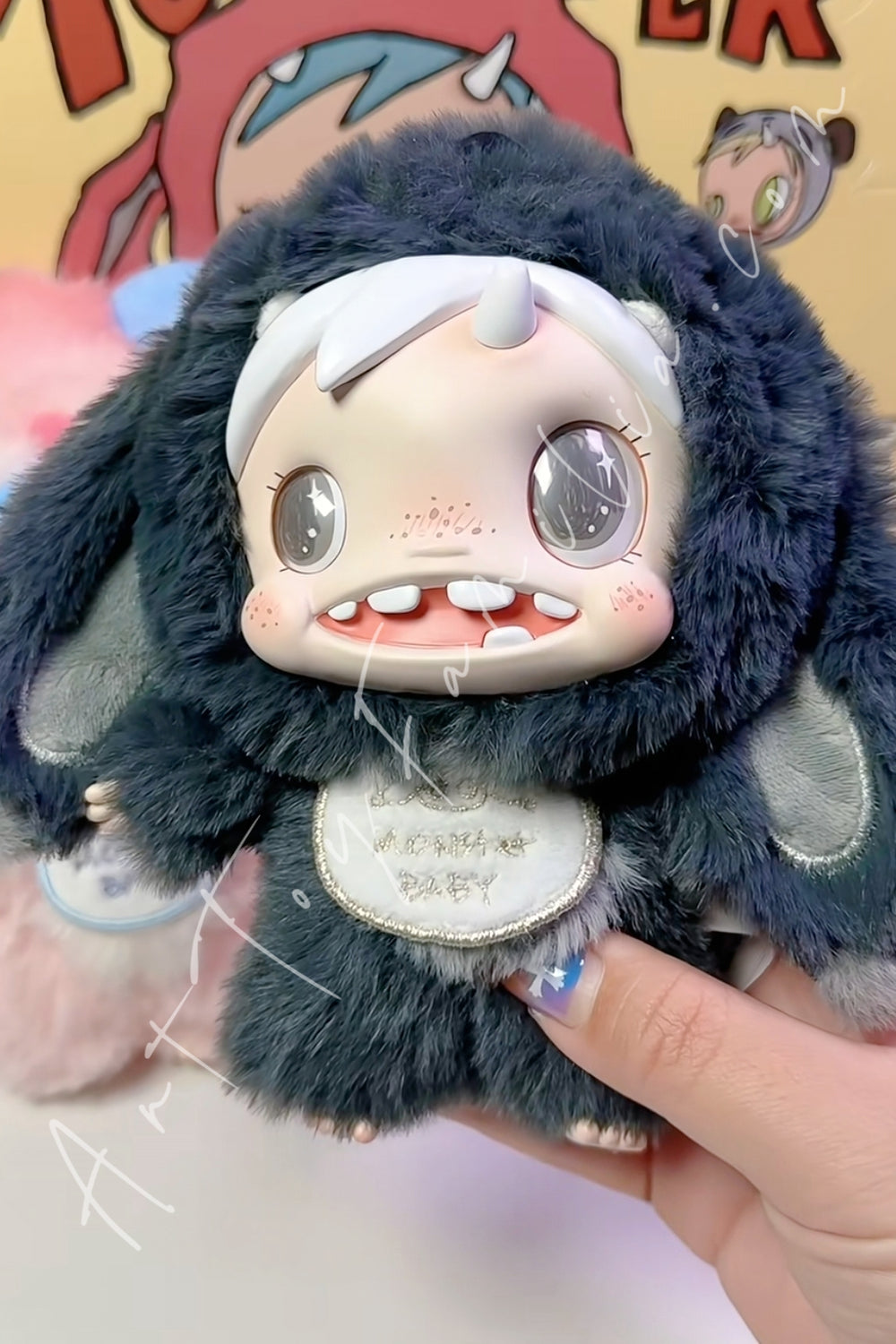 Popmart Polar Monsters Baby Series Plush Pendant Buboo(Black)(Secret A)