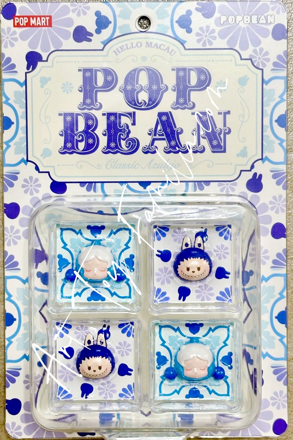 POP MART Pop Bean Classic Azulejo Fridge Magnet – Art Toy Familia
