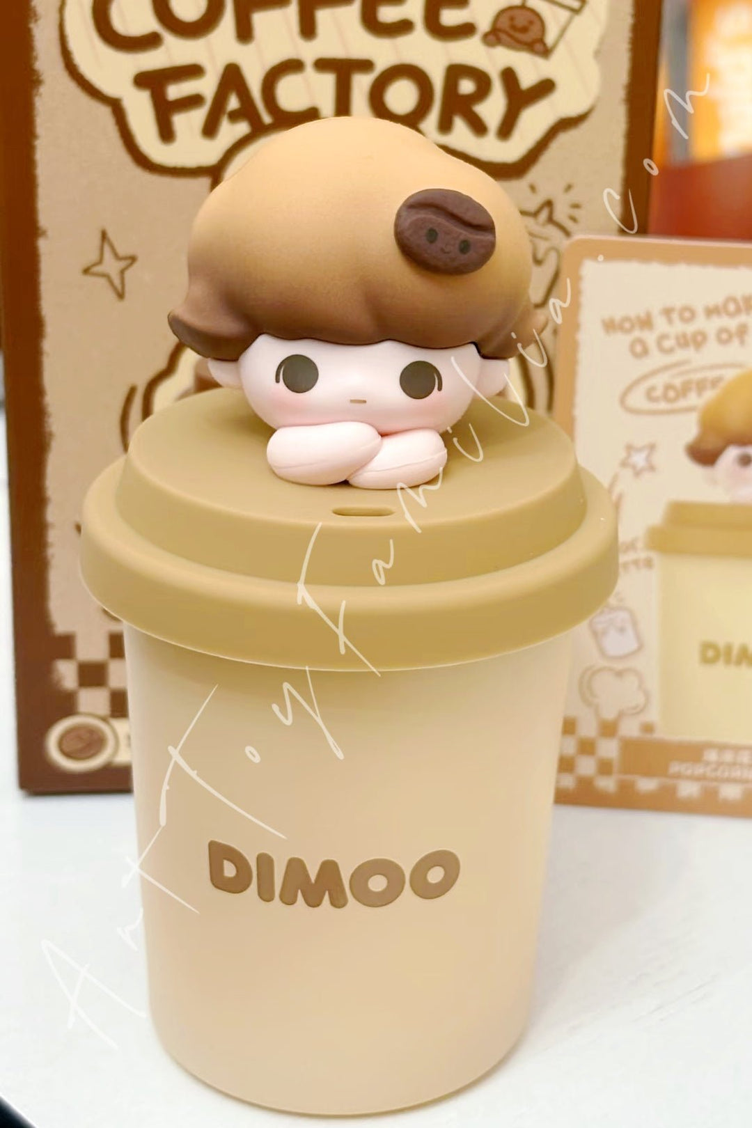 POP MART - Pop Bean Coffee Factory Series Scented Candle - 泡泡萌粒咖啡工厂系列蜡烛香氛 Dimoo Popcorn Latte - 爆米花拿铁