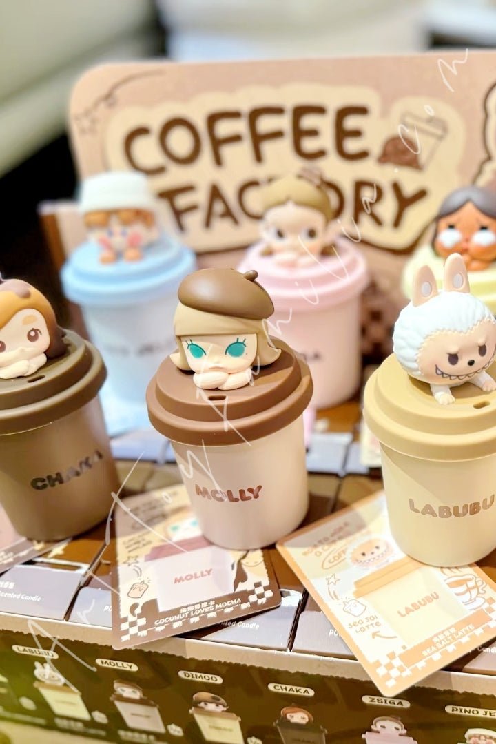 POP MART - Pop Bean Coffee Factory Series Scented Candle - 泡泡萌粒咖啡工厂系列蜡烛香氛 8 Confirmed Figures(opened box sealed bag) - 8个确认款