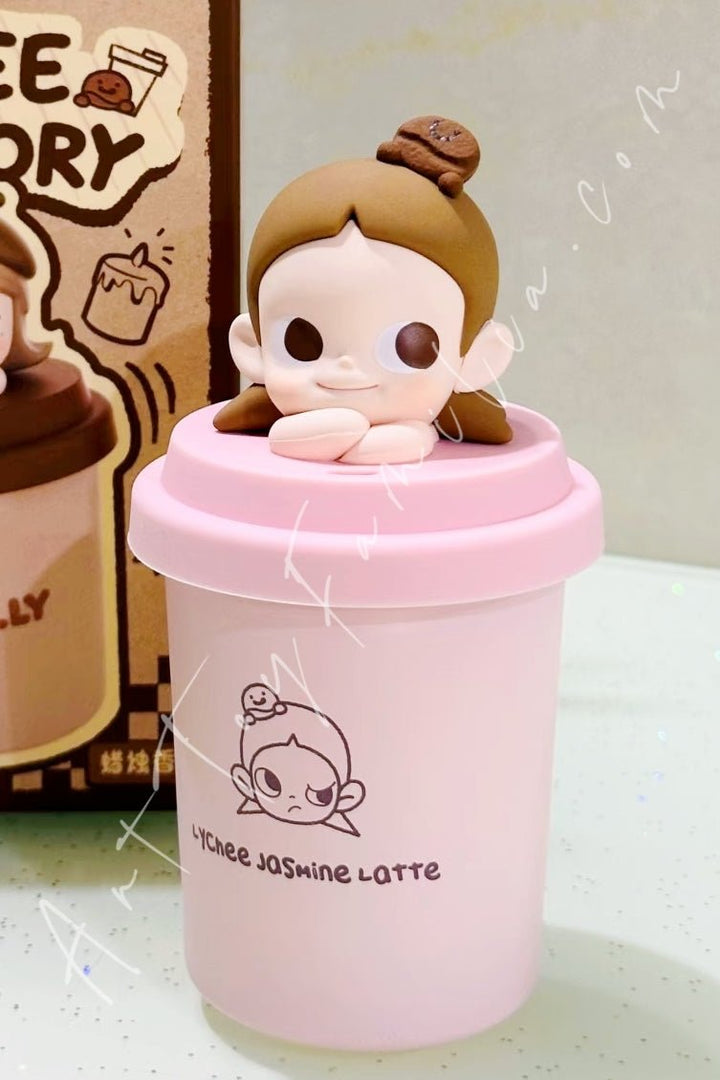 POP MART - Pop Bean Coffee Factory Series Scented Candle - 泡泡萌粒咖啡工厂系列蜡烛香氛 Zsiga Lychee Jasmine Latte - 荔枝茉莉拿铁