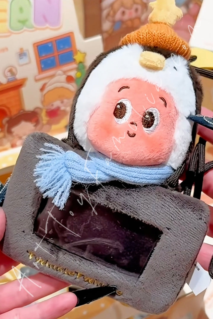 Popmart Pop Bean Fluffy & Cozy Series Card Holder Pendant Twinkle Twinkle Cozy Penguin