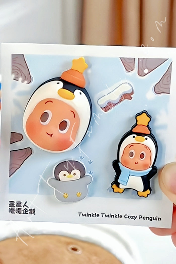 Popmart Pop Bean Fluffy & Cozy Series Decorative Charm Twinkle Twinkle Cozy Penguin