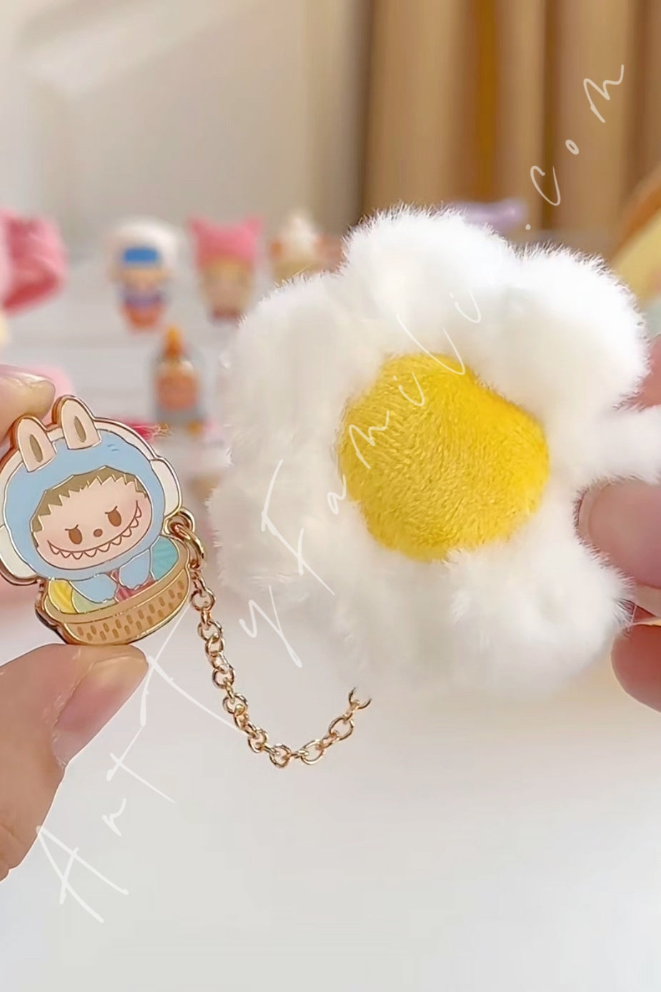 Popmart Pop Bean Fluffy & Cozy Series Fridge Magnet Labubu Toasty Snow Baby