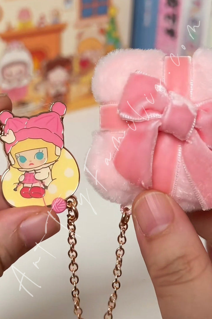 Popmart Pop Bean Fluffy & Cozy Series Fridge Magnet Molly Snug Knit Hat