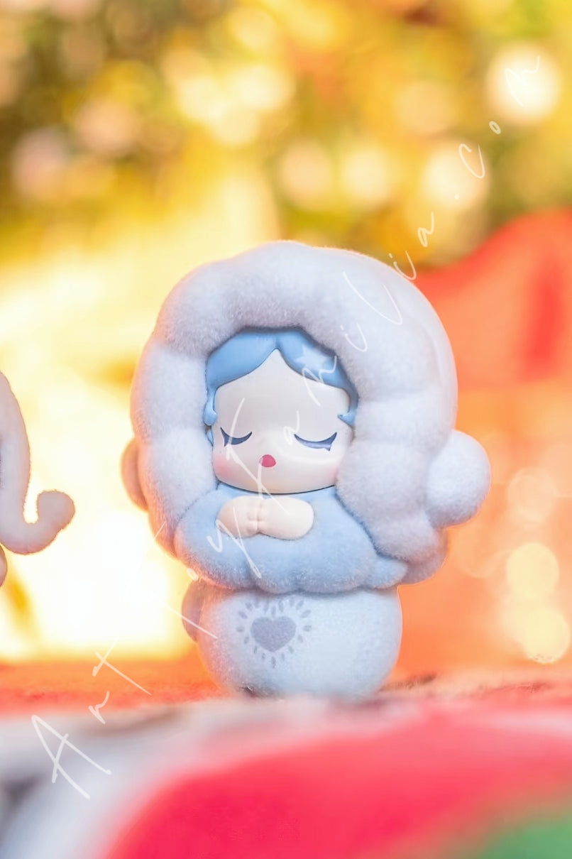 Popmart Pop Bean Fluffy & Cozy Series Skullpanda Fuzzysnowman(Secret)