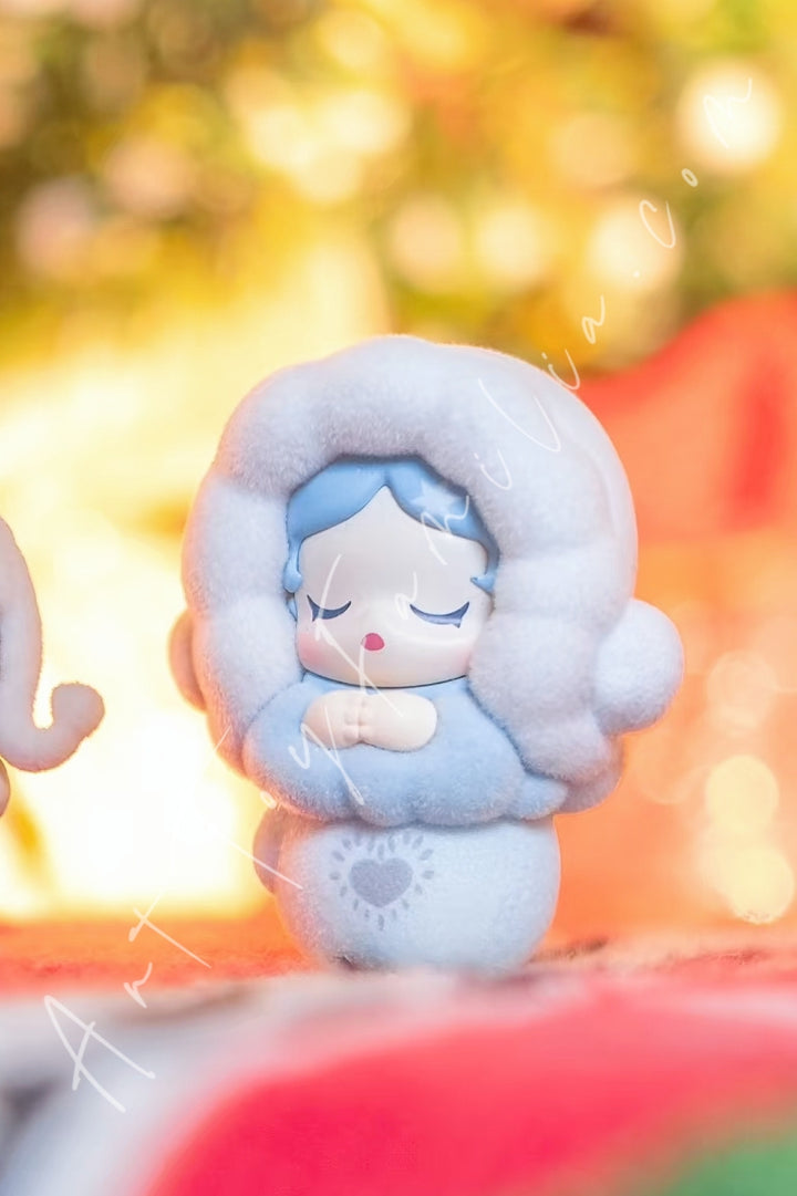 Popmart Pop Bean Fluffy & Cozy Series Skullpanda Fuzzysnowman(Secret)