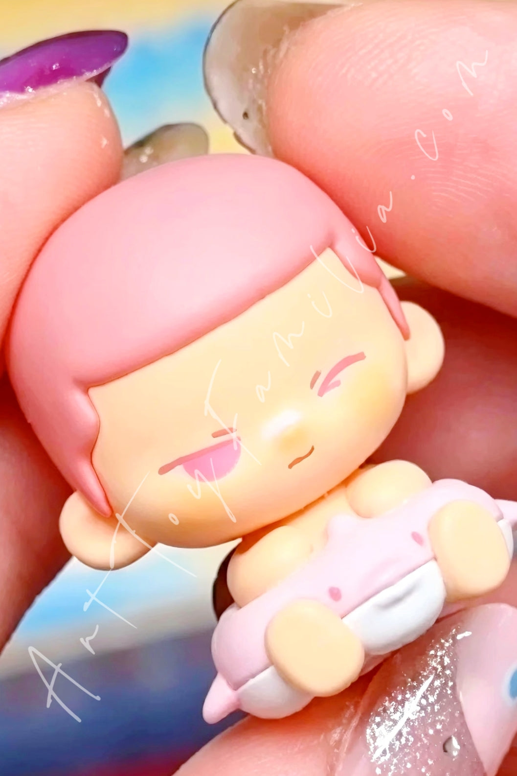 Popmart Pop Bean Island Vacation Series KUBO Pink Dolphin Date