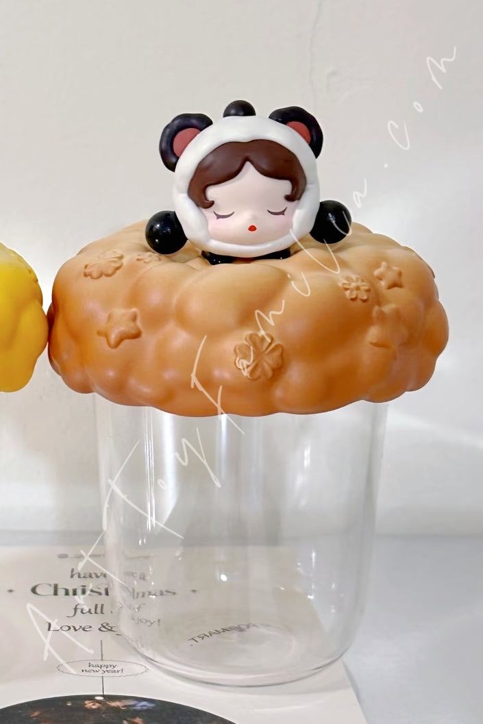 Popmart Pop Bean Pajama Party Series Blind Bottle Skullpanda Lying Panda