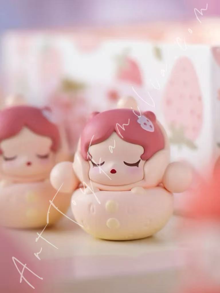 Popmart Pop Bean Skullpanda Series Skullpanda White Jewel Strawberry