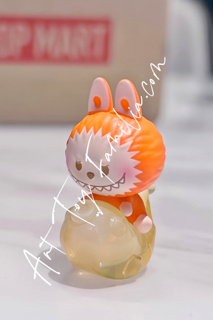 Popmart Pop Bean The Monsters Labubu Bright Orange Lucky Charm Series