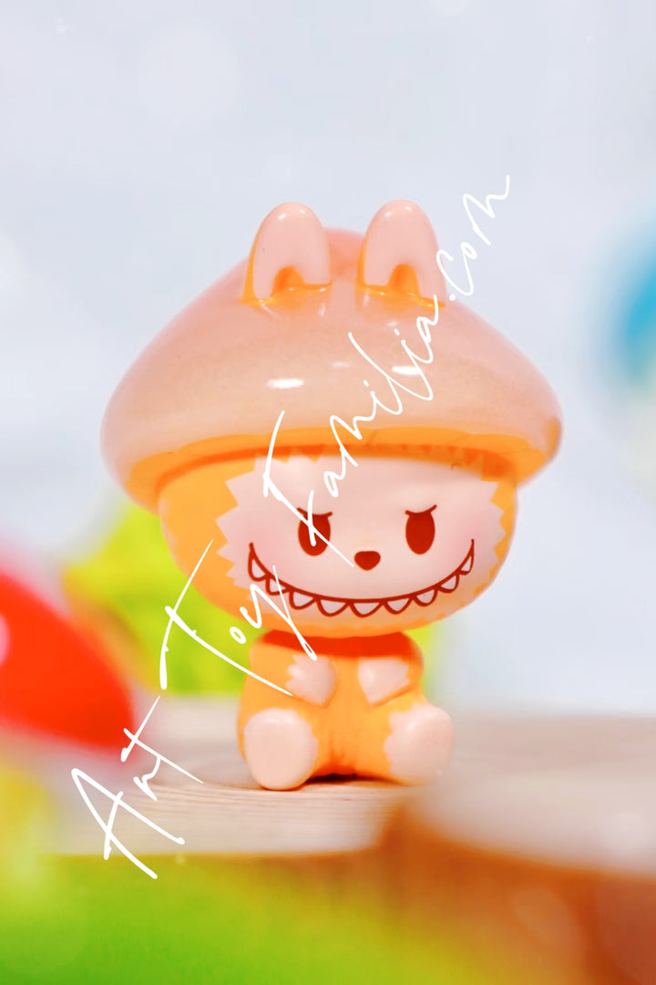 Popmart Pop Bean The Monsters Labubu Orange Mushroom Elf Series