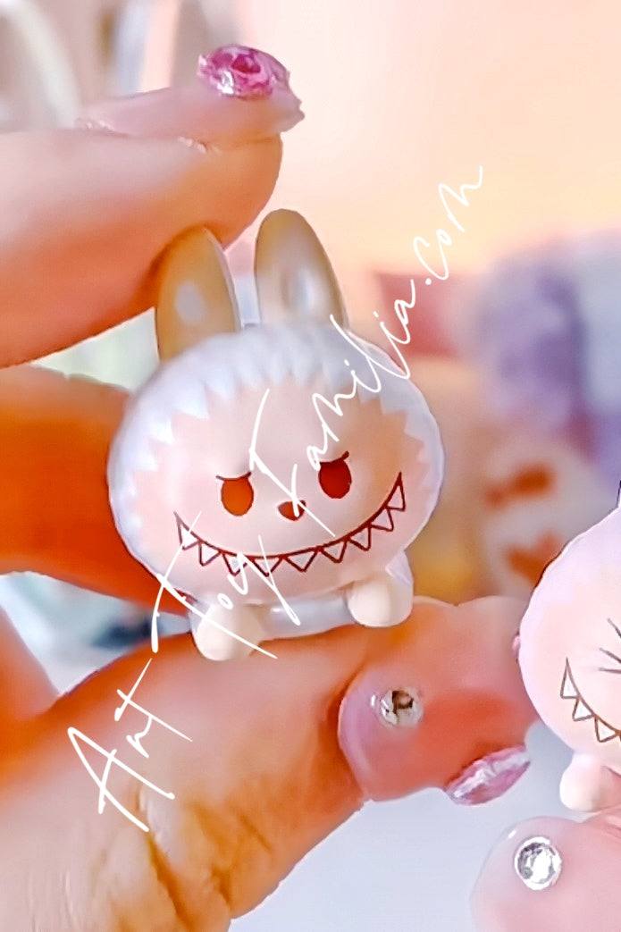 Popmart Pop Bean The Monsters Labubu White Cherry Blossom Cherry Blossom Series