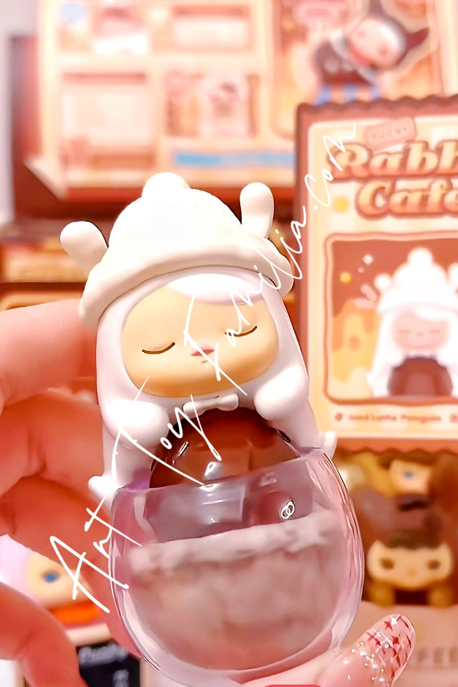 Popmart Pucky Rabbit Cafe Series Iced Latte Penguin