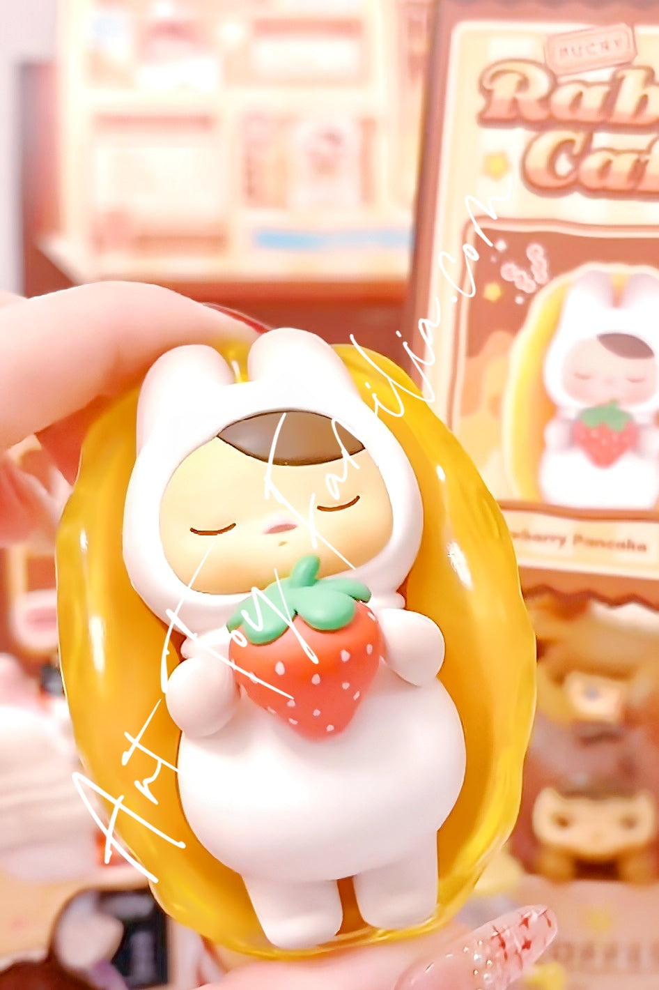 Popmart Pucky Rabbit Cafe Series Strawberry Pancake