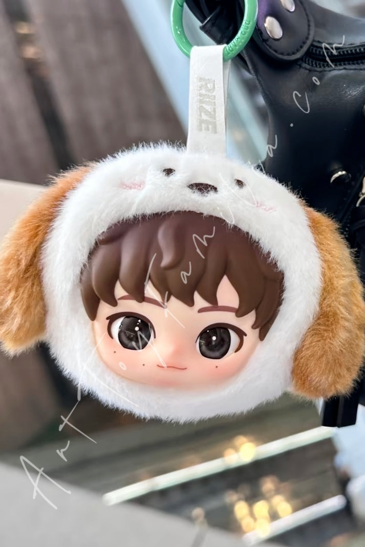Popmart RIIZE Fluffy Club Series Mini Pouch Keychain Fluffy Meongryongie-Anton