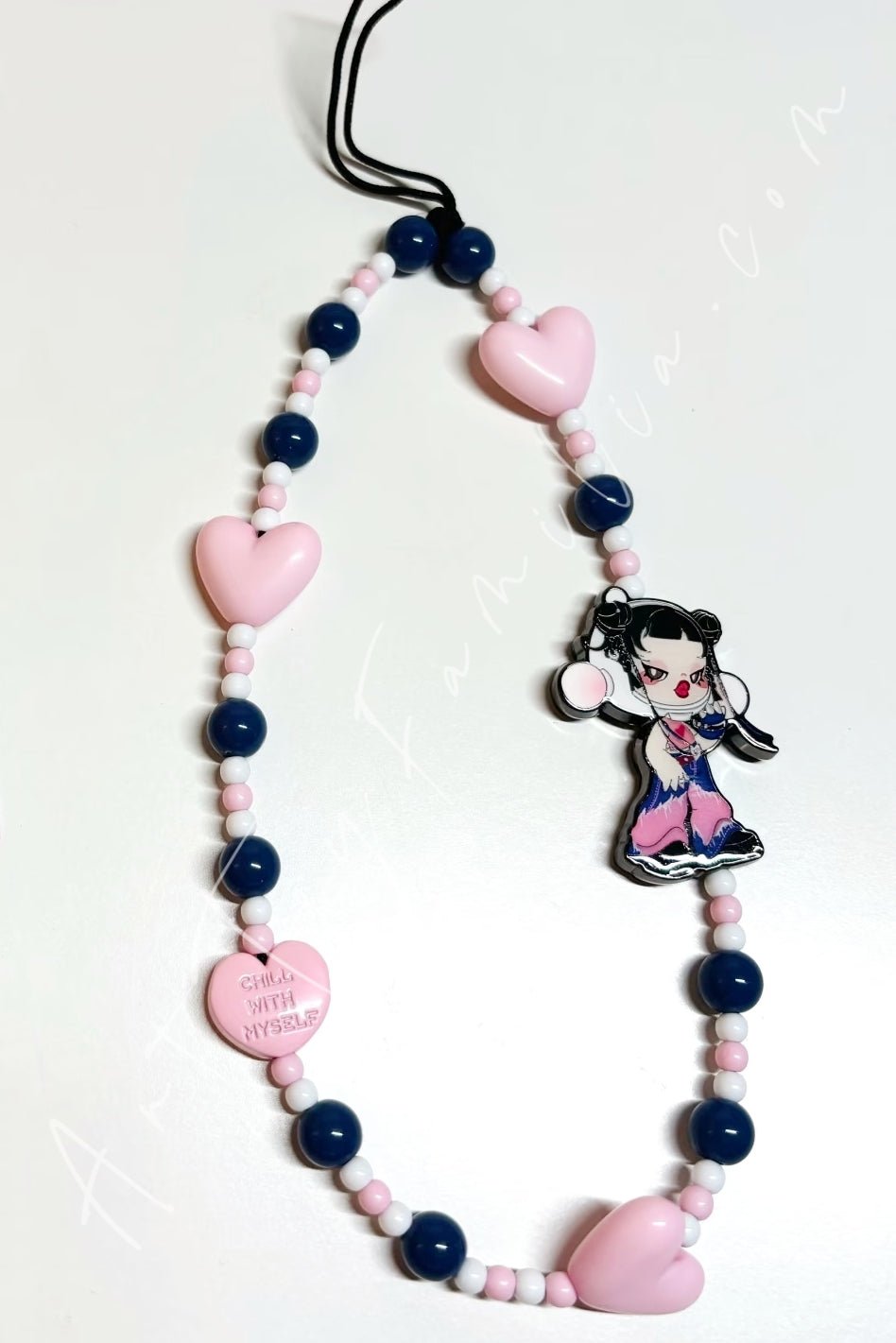 POP MART - Skullpanda Cheers To Myself Series Phone Charm Denim Color