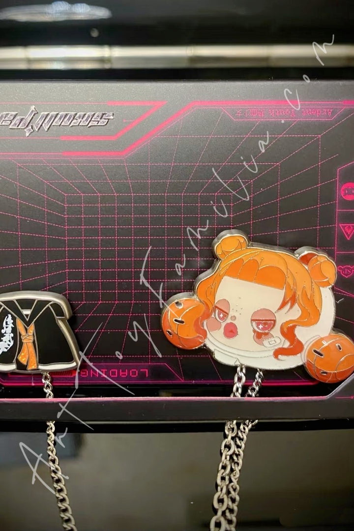 POP MART - Skullpanda City Of Night Series Badge - 夜之城系列徽章 Ardent youth - 热血少女