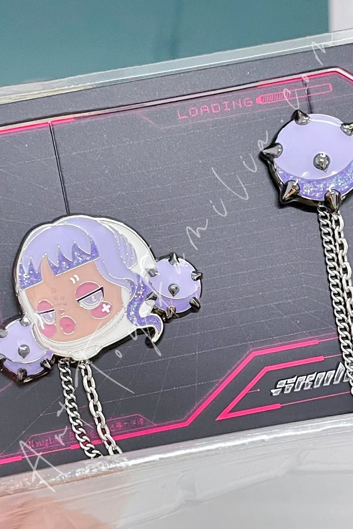 POP MART - Skullpanda City Of Night Series Badge - 夜之城系列徽章 Naughty Bodyguard - 暴力保镖