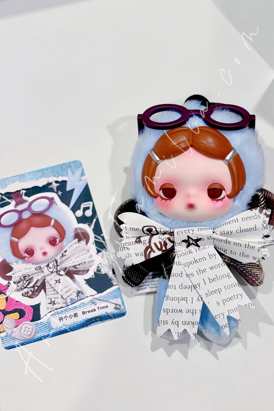 Popmart θ Skullpanda Off Mode Series Plush Doll Pendant Break Time