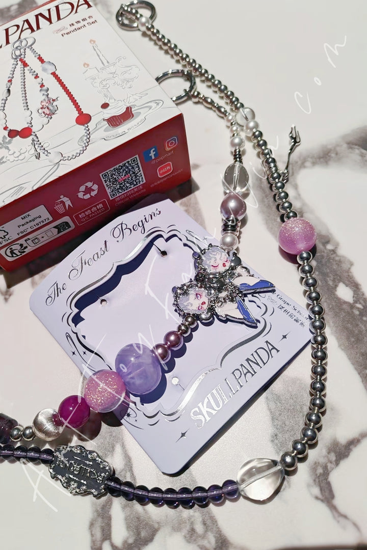 Popmart Skullpanda The Feast Begins Series Pendant Set The Grape Scissors